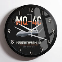 Thumbnail for MQ-4C Triton IFC-4 design on black framed wall clock