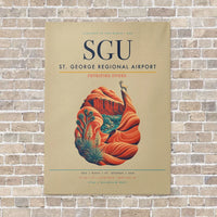 Thumbnail for St. George Regional Airport SGU vertical canvas print - no frame - beige background