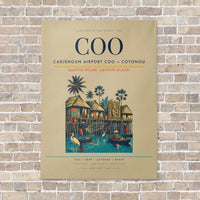 Thumbnail for Cadjehoun Airport COO — Cotonou vertical canvas print - no frame - beige background