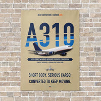 Thumbnail for Airbus A310-200P2F vertical canvas print - no frame - beige background