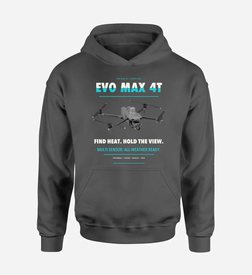 Autel EVO Max 4T design on dark gray hoodie single side