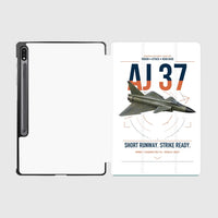 Thumbnail for Saab AJ 37 Viggen design on white samsung tablet tablet case