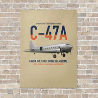 Thumbnail for C-47A Skytrain vertical canvas print - no frame - beige background