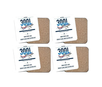 Thumbnail for Extra 300L design on white 4 pieces set coaster