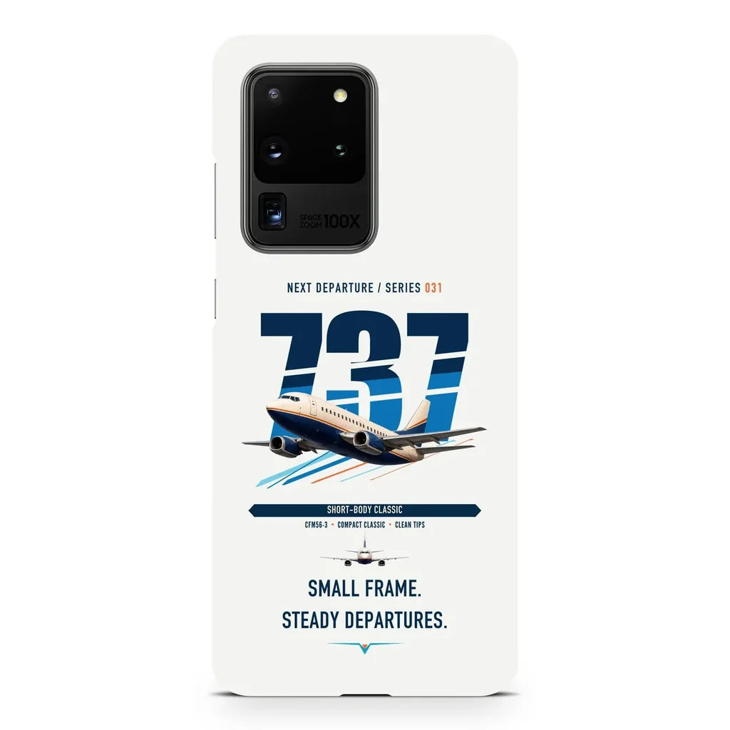 Boeing 737-500 Classic design on samsung case - white