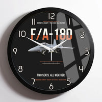Thumbnail for F-A-18D Hornet Two Seats All Weather design on black framed wall clock
