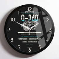 Thumbnail for O-360 design on black framed wall clock