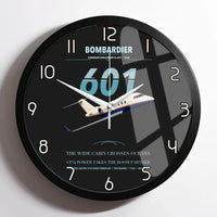 Thumbnail for Bombardier Challenger 601 design on black framed wall clock