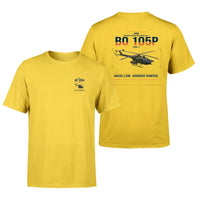 Thumbnail for MBB BO 105P PAH-1 design on yellow t-shirt, double-side print