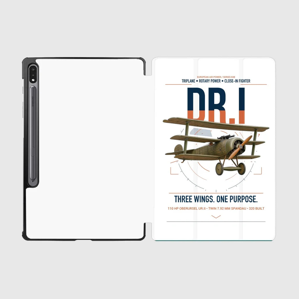 Fokker Dr.I design on white samsung tablet tablet case