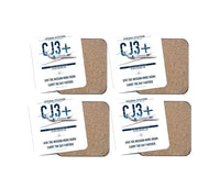 Thumbnail for Cessna Citation CJ3+ design on white 4 pieces set coaster