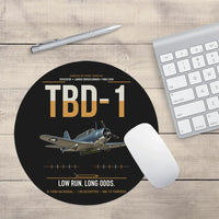Thumbnail for TBD-1 Devastator design on black round mouse pad