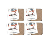 Thumbnail for F-100D Super Sabre design on white 4 pieces set coaster