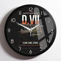 Thumbnail for Fokker D.VII design on black framed wall clock