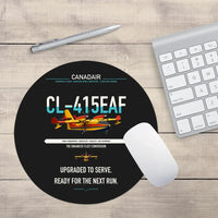 Thumbnail for Canadair CL-415EAF design on black round mouse pad