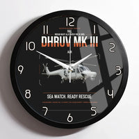 Thumbnail for HAL ALH Dhruv Mk III design on black framed wall clock