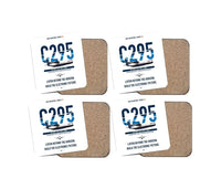 Thumbnail for Airbus C295 SIGINT design on white 4 pieces set coaster
