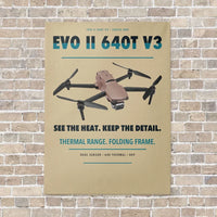 Thumbnail for Autel EVO II Dual 640T V3 vertical canvas print - no frame - beige background