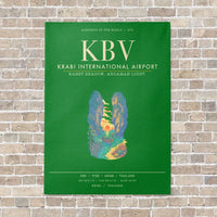 Thumbnail for Krabi International Airport KBV - Canvas Framed - Green