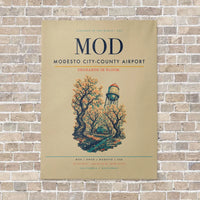 Thumbnail for Modesto City-County Airport MOD vertical canvas print - no frame - beige background