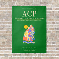 Thumbnail for Malaga-Costa del Sol Airport AGP - Canvas Framed - Green