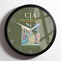 Thumbnail for Rome Ciampino Airport CIA Wall-Clock Framed - Green Army