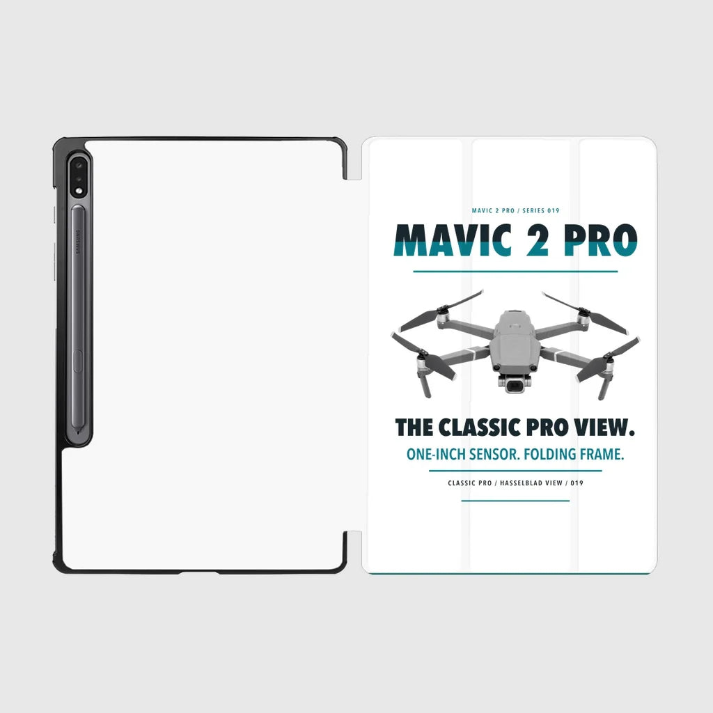 DJI Mavic 2 Pro design on white samsung tablet tablet case