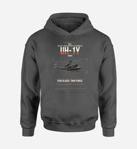 Thumbnail for Bell UH-1Y Venom design on dark gray double-side hoodie, single-side print