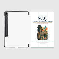 Thumbnail for Santiago de Compostela Airport (SCQ) design on white samsung tablet tablet case