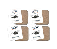 Thumbnail for Bell UH-1Y Venom design on white 4 pieces set coaster