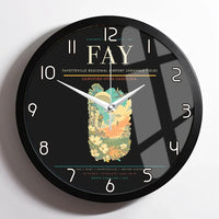 Thumbnail for Fayetteville Regional Airport (Grannis Field) (FAY) design on black framed wall clock