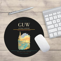 Thumbnail for Atyrau Airport (GUW) design on black round mouse pad