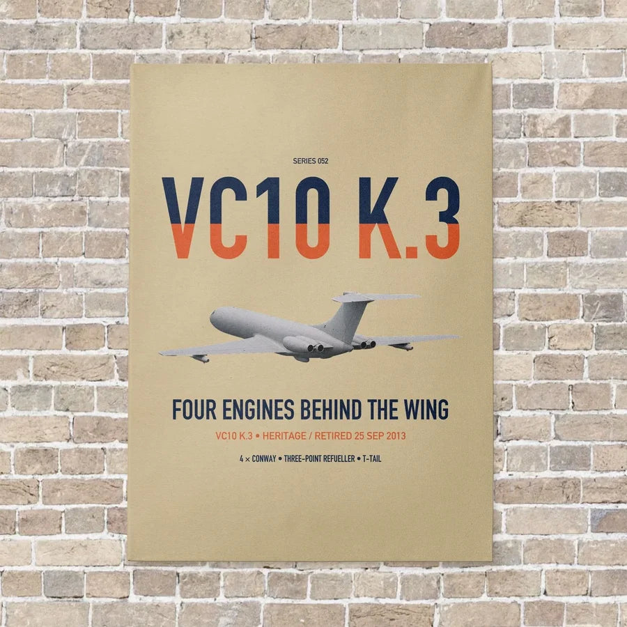 Vickers VC10 K.3 vertical canvas print - no frame - beige background
