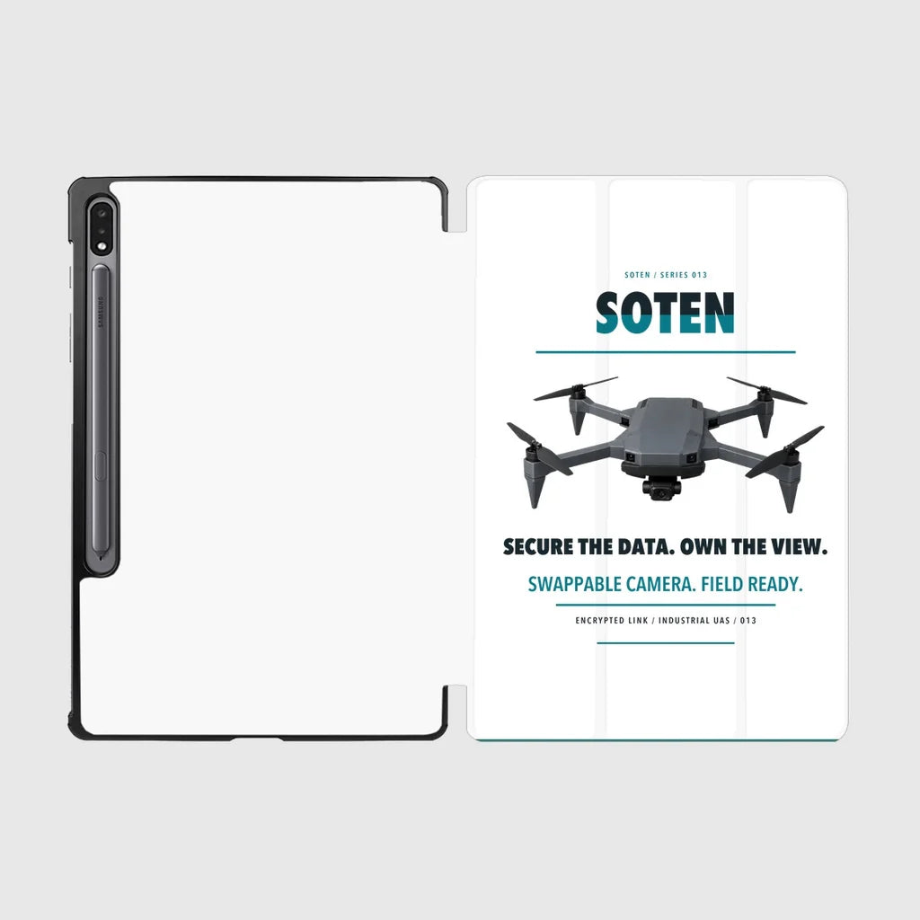 ACSL SOTEN design on white samsung tablet tablet case