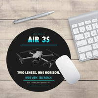 Thumbnail for DJI Air 3S design on black round mouse pad