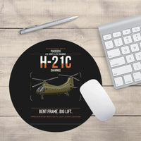 Thumbnail for Piasecki H-21C Shawnee design on black round mouse pad