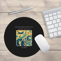 Thumbnail for VINTAGE G4288 - The Weather Station Call - Designed Mouse Pads design on black round