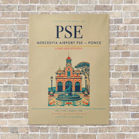 Thumbnail for Mercedita Airport PSE — Ponce vertical canvas print - no frame - beige background
