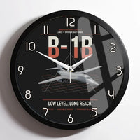 Thumbnail for B-1B Lancer design on black framed wall clock
