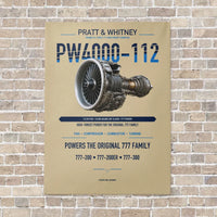 Thumbnail for PW4000-112 vertical canvas print - no frame - beige background