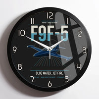 Thumbnail for F9F-5 Panther design on black framed wall clock