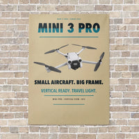 Thumbnail for DJI Mini 3 Pro vertical canvas print - no frame - beige background