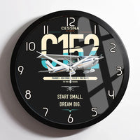 Thumbnail for Cessna 152 design on black framed wall clock