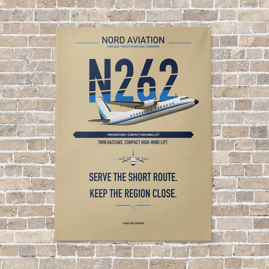 Nord 262A vertical canvas print - no frame - beige background