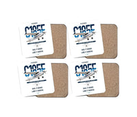 Thumbnail for Cessna A185F Skywagon design on white 4 pieces set coaster