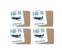 Thumbnail for F4U-1D Corsair design on white 4 pieces set coaster