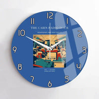 Thumbnail for VINTAGE G4229 - The Cabin Radio Hour - Designed Wall Clocks design on blue no-frame