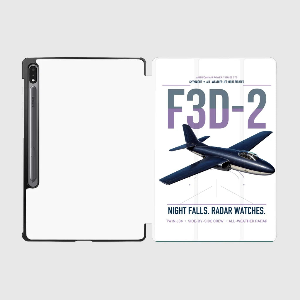 F3D-2 Skyknight design on white samsung tablet tablet case