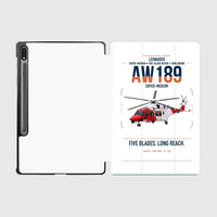 Thumbnail for Leonardo AW189 design on white samsung tablet tablet case