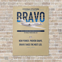 Thumbnail for Cessna Citation Bravo vertical canvas print - no frame - beige background